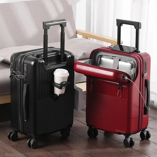 JMT-578442 Unisex Cabin Spinner Luggage with USB Port for Effortless Travel