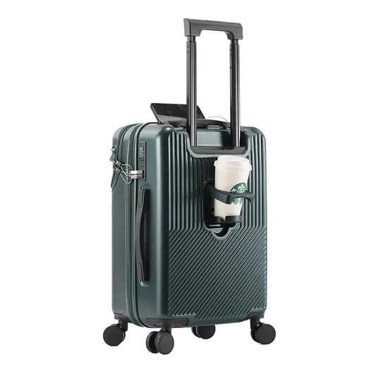 JMT-578442 Unisex Cabin Spinner Luggage with USB Port for Effortless Travel