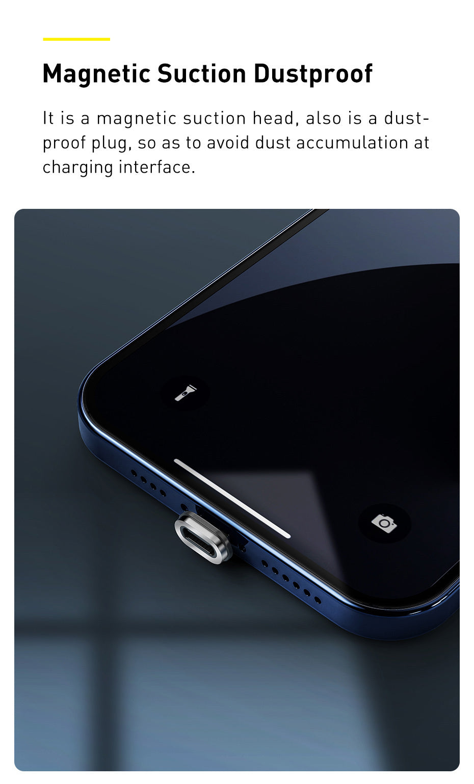 JMT-578890 Magnetic Fast Charging Data Cable for iPhone 12 - 1m Zinc Connector Compatible with All Models