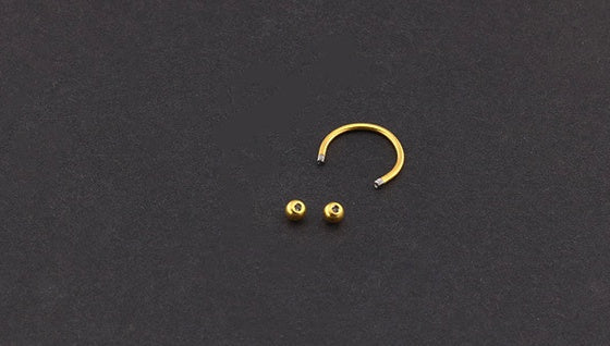 JMT-579146 Titanium C-Type Hypoallergenic Clip-On Nose and Lip Rings
