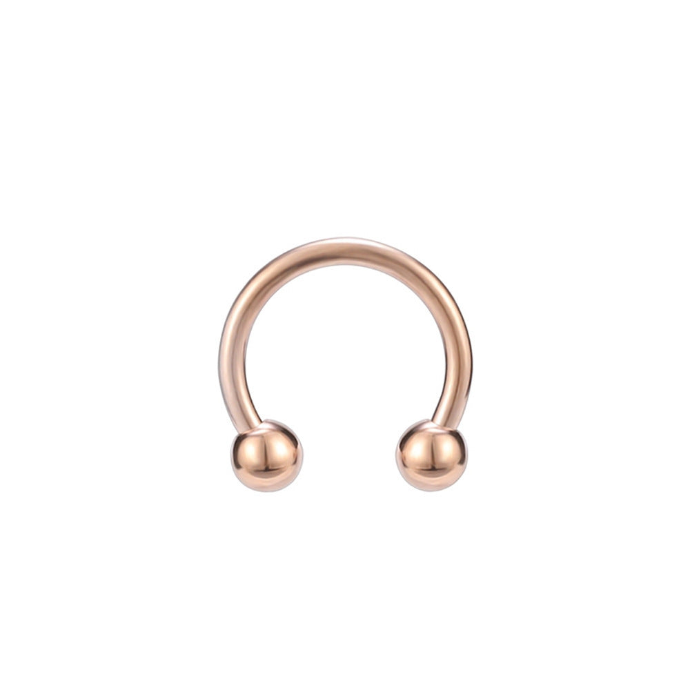 JMT-579146 Titanium C-Type Hypoallergenic Clip-On Nose and Lip Rings