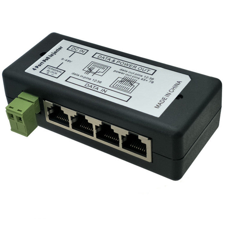JMT-579210 Four-Port Centralized TV 4-Channel PoE Syringe Box - DC Power Supply Unit