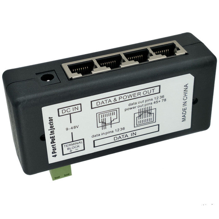 JMT-579210 Four-Port Centralized TV 4-Channel PoE Syringe Box - DC Power Supply Unit