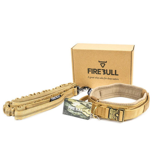 JMT-579210 Tactical Nylon Pet Collar and Leash Set – Adjustable, Available in Multiple Colors and Sizes