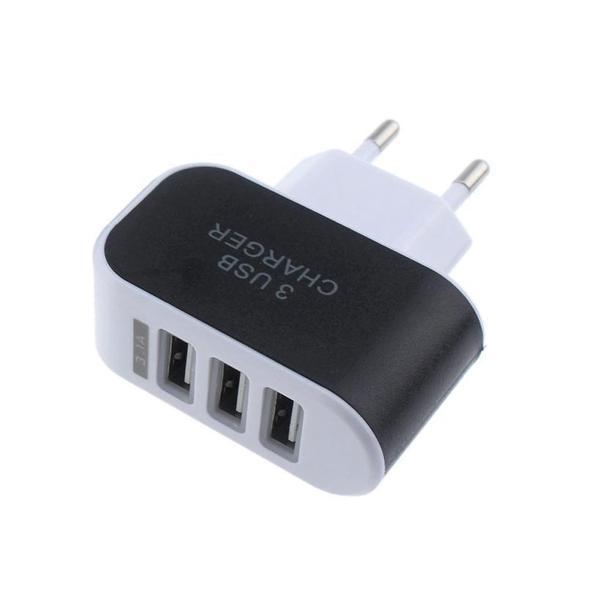 JMT-579402 Triple-Port 3.1A USB Charger with EU Plug for Efficient Device Charging