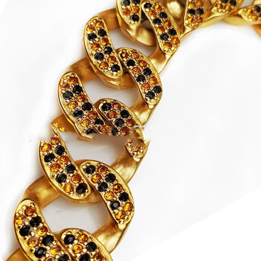 JMT-579530 Diamond Dog Chain Necklace – Stylish and Reflective Accessory for Your Pet (Multiple Sizes Available)