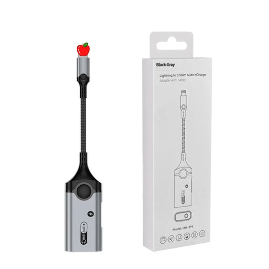 JMT-579530 Dual 2 in 1 Audio and Charging Adapter for iPhone 11-14 – 8-Pin Metal Connector