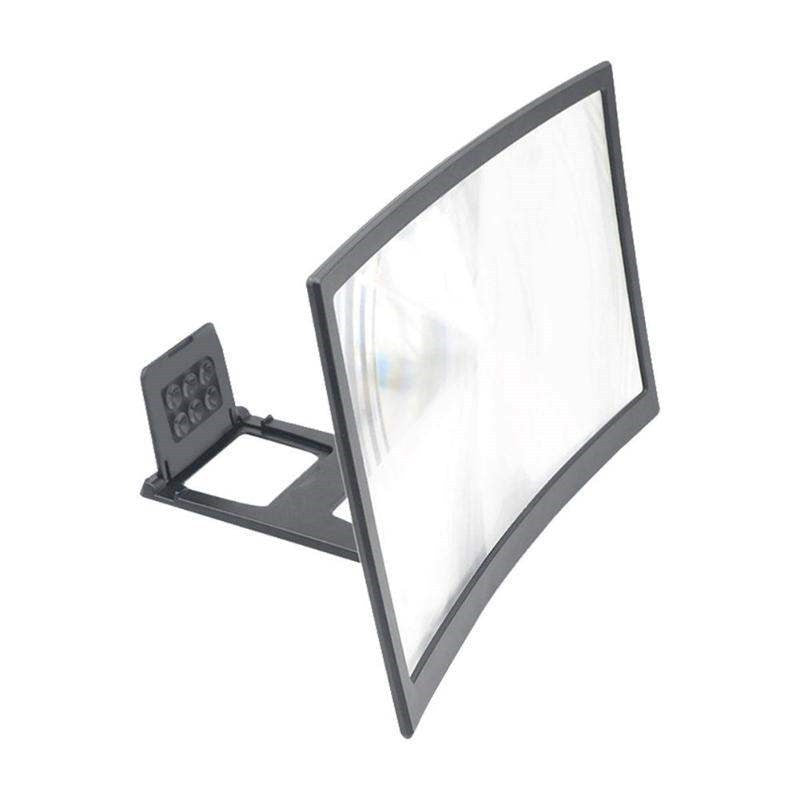 JMT-579722 12-Inch Curved Mobile Phone Screen Magnifier with Anti-Slip Holder and High-Definition Lens