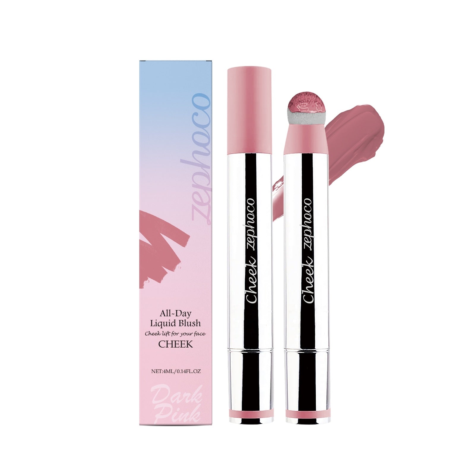 JMT-579978 All-Day Liquid Blush with Silica and Mica, 1.8x1.8x12.4cm