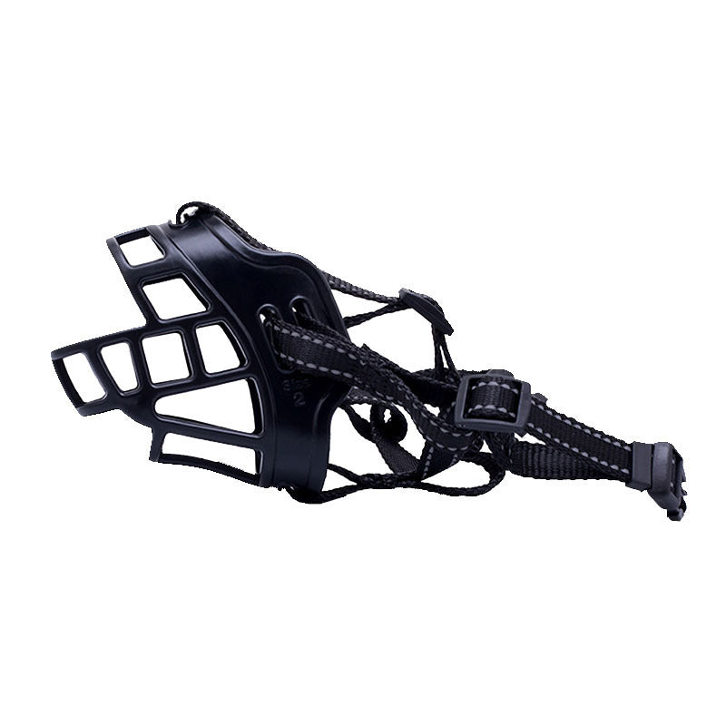 JMT-580042 Adjustable Dog Muzzle for Safe Control - Prevents Unwanted Eating, Biting, and Barking, Soft Rubber Design