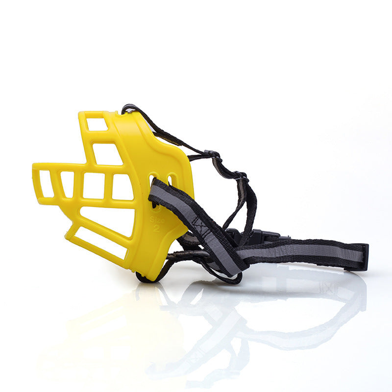 JMT-580042 Adjustable Dog Muzzle for Safe Control - Prevents Unwanted Eating, Biting, and Barking, Soft Rubber Design