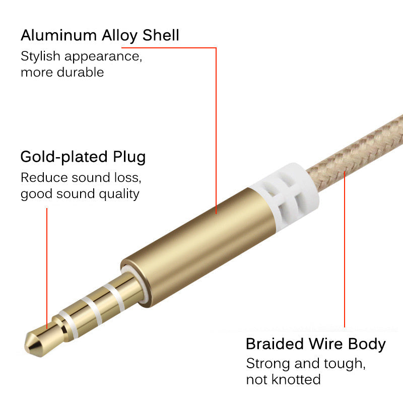JMT-580042 High-Quality Headphone Extension Cable - Gold-Plated Copper Core for Digital Devices