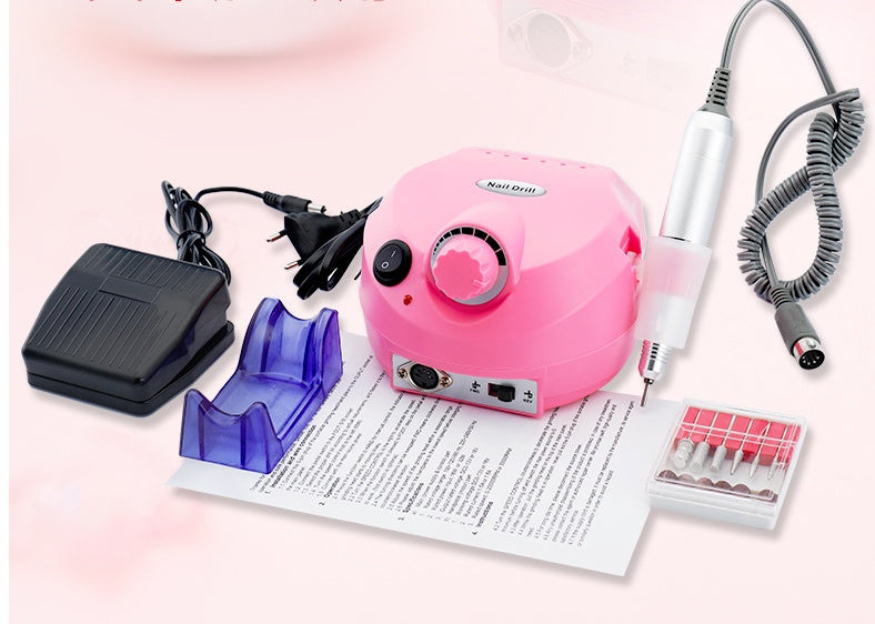 JMT-580170 Electric Nail Polisher US-202 Pink, 25000 RPM, Complete Nail Tools Set, 12 Pcs