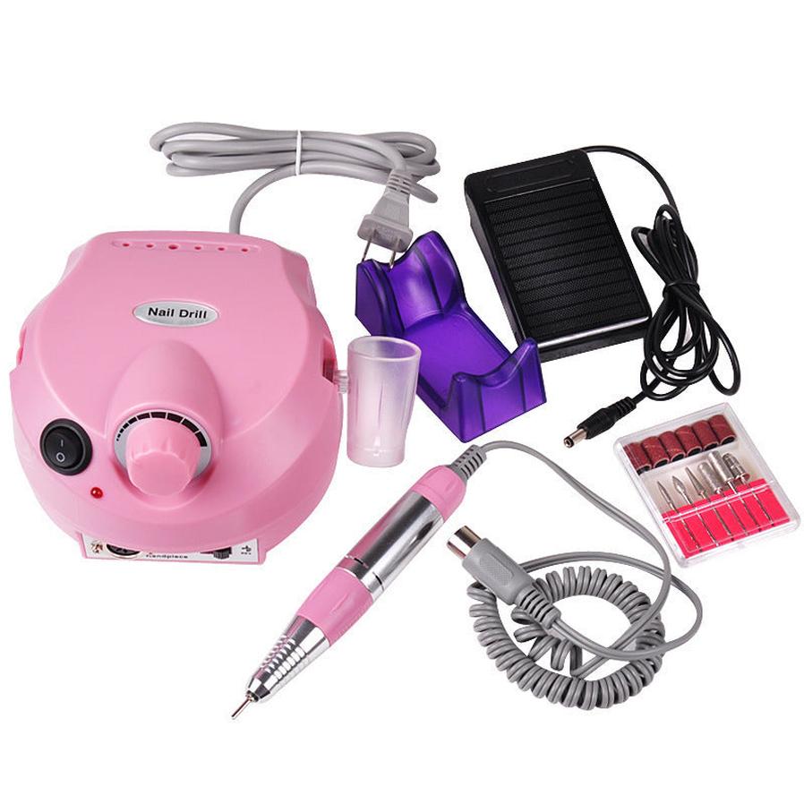 JMT-580170 Electric Nail Polisher US-202 Pink, 25000 RPM, Complete Nail Tools Set, 12 Pcs