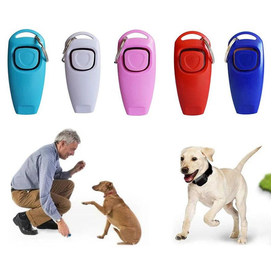 JMT-580234 Dog Training Clicker and Whistle Combo with Key Ring for Effective Puppy Training