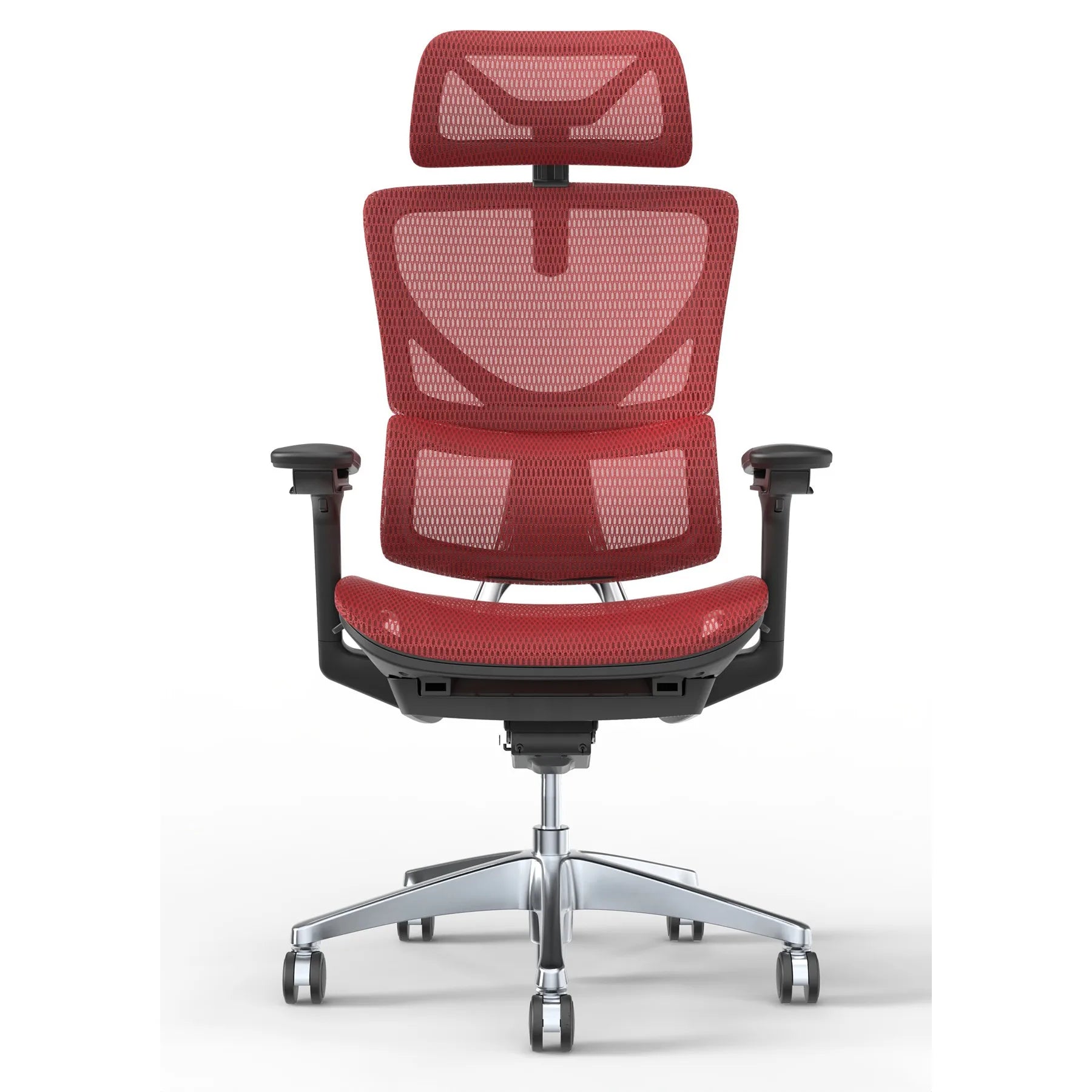 JMT-580298 Ergonomic White and Gold Mesh Office Chair with Locking Function and Swivel Design