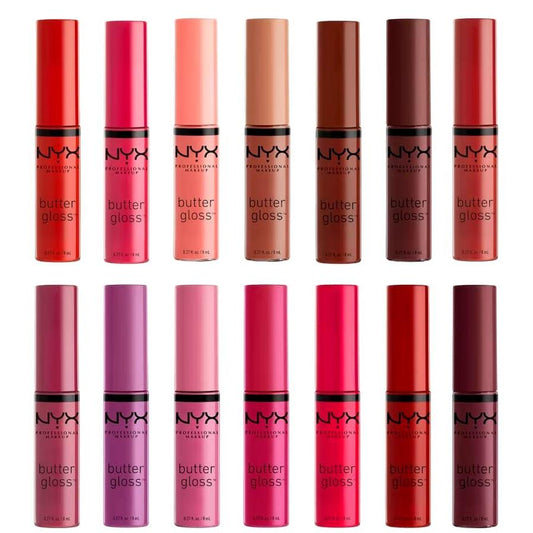 JMT-580298 NYX Butter Gloss Lip Glaze - Variety of Shades for a Natural Finish