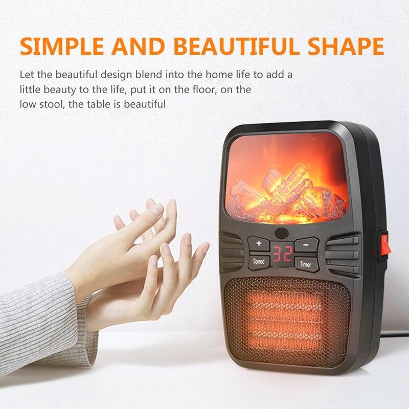 JMT-580362 Creative Portable Mini Desktop Heater with Flame Effect Light