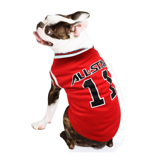 JMT-580490 Casual Cotton Dog Vest for Spring and Summer - Available in Black and Red, Multiple Sizes