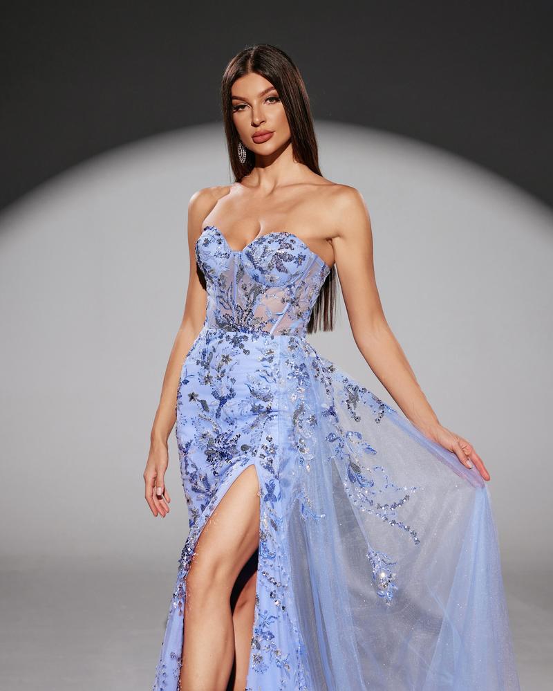 JMT-580938 Elegant Women's Blue Dress - Style SH0208 for Any Occasion