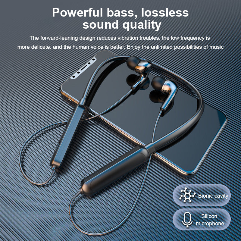 JMT-581002 Bluetooth Neck-Hanging Stereo Headset with Multi-Point Connection and Voice Control