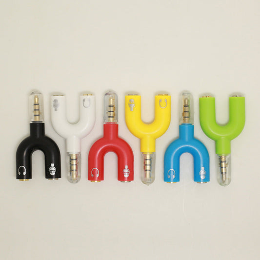 JMT-581194 Colorful 3.5mm Earphone Splitter Adapter for Mobile Phones, Laptops, and Tablets