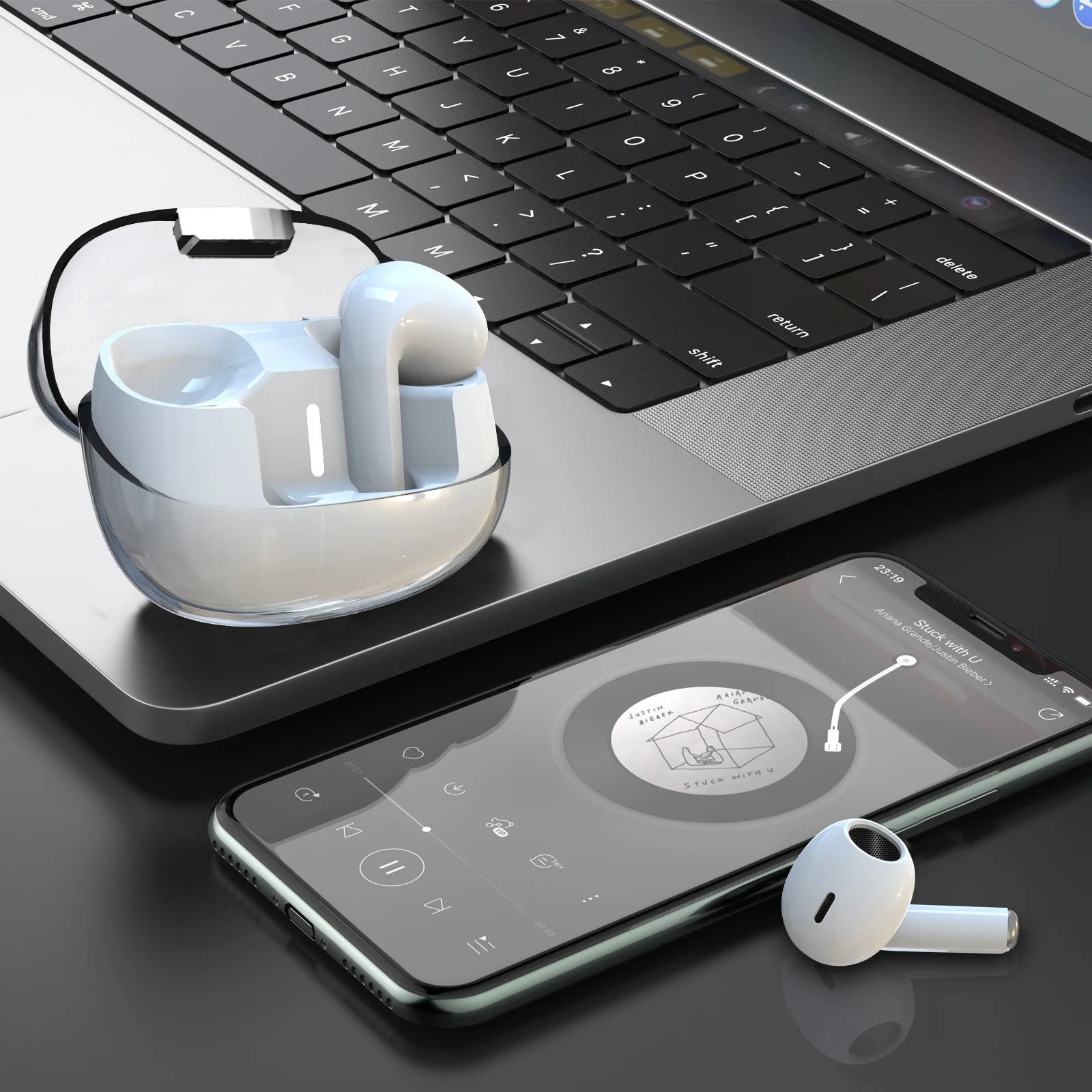 JMT-581194 Long Battery Life Low Delay Gaming In-Ear Earphones with Microphone for Bluetooth Calling