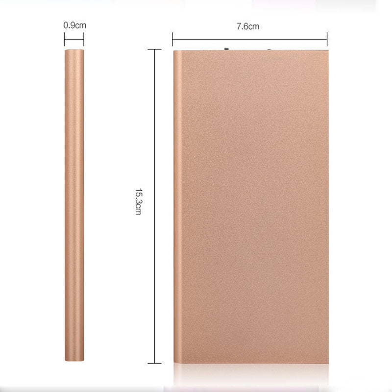 JMT-581194 Multi-Interface Power Bank with Polymer Lithium-Ion Battery and Alloy Shell, 150x76x9.8 mm