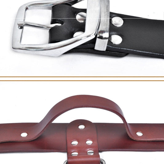 JMT-581514 Adjustable Latigo Leather Dog Collar for Medium and Large Dogs - Durable and Comfortable Design