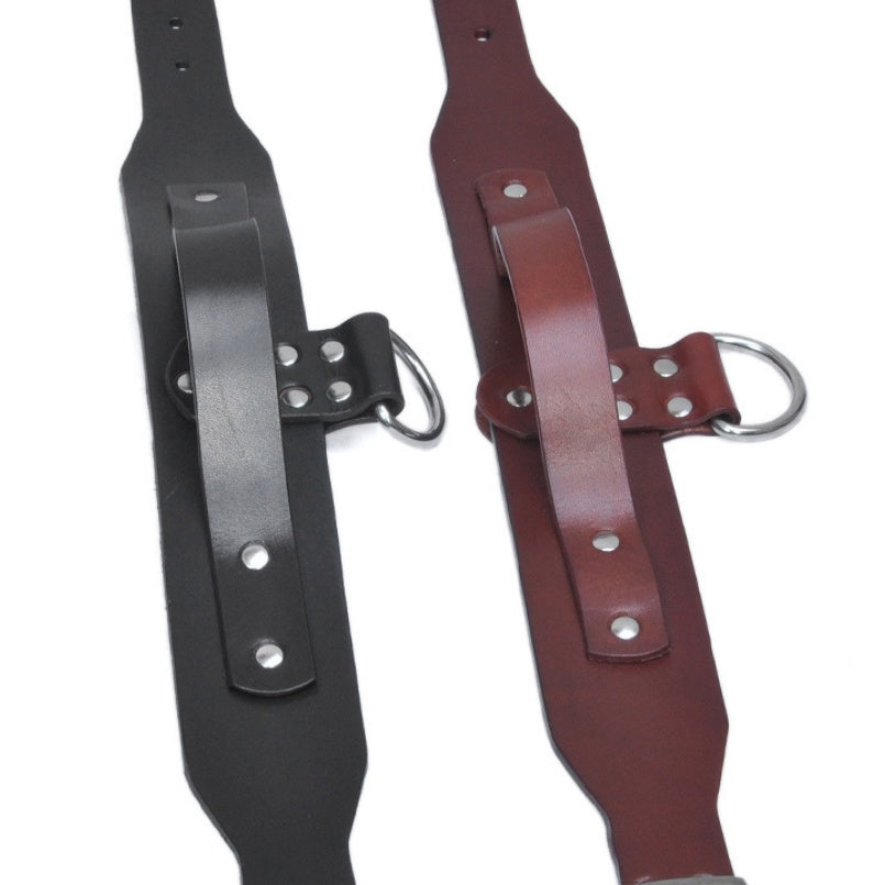 JMT-581514 Adjustable Latigo Leather Dog Collar for Medium and Large Dogs - Durable and Comfortable Design