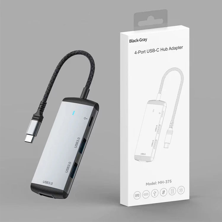 JMT-581514 High-Speed 4-in-1 USB-C Docking Station with Audio Jack and USB Hub for Laptops