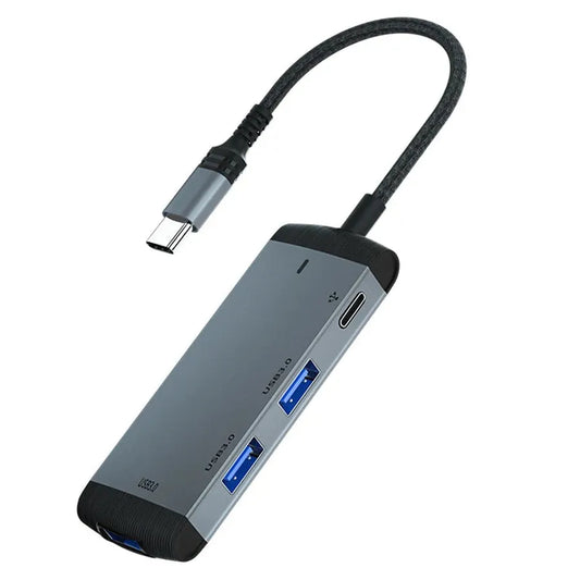 JMT-581514 High-Speed 4-in-1 USB-C Docking Station with Audio Jack and USB Hub for Laptops