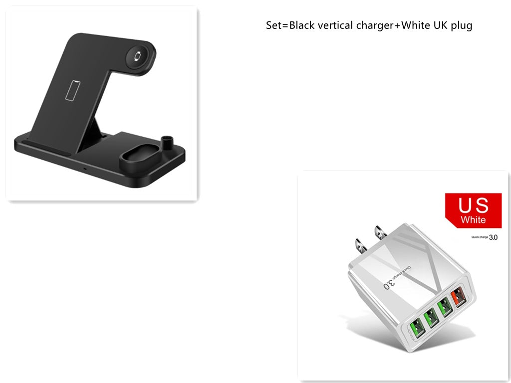 JMT-581706 4-in-1 Adjustable Wireless Charger with Fast Charging for Smartphones, Apple Watch, AirPods, and Apple Pencil