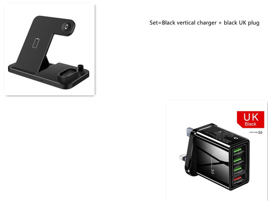 JMT-581706 4-in-1 Adjustable Wireless Charger with Fast Charging for Smartphones, Apple Watch, AirPods, and Apple Pencil