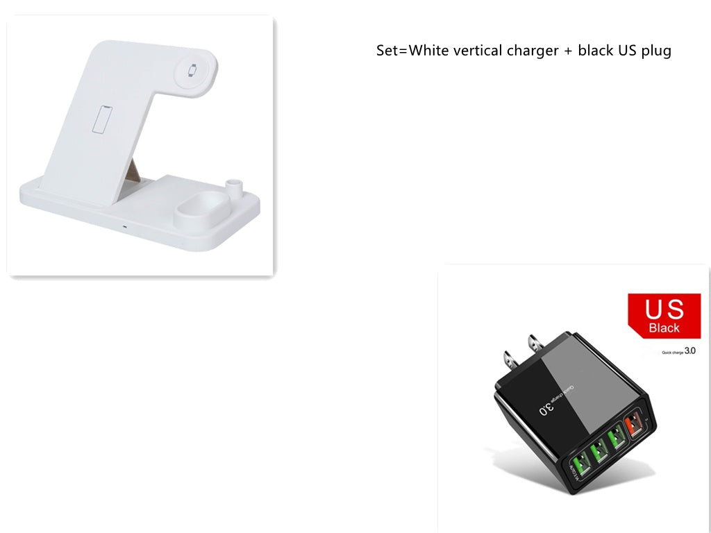 JMT-581706 4-in-1 Adjustable Wireless Charger with Fast Charging for Smartphones, Apple Watch, AirPods, and Apple Pencil