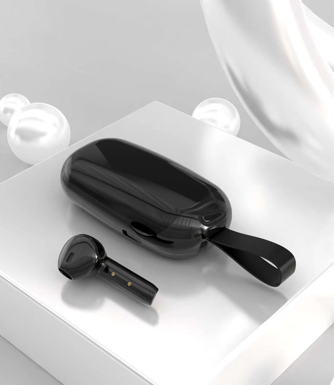 JMT-581834 Portable Wireless Earphone with Call Function and Voice Control - Stereo Bluetooth 5.0 Earplugs