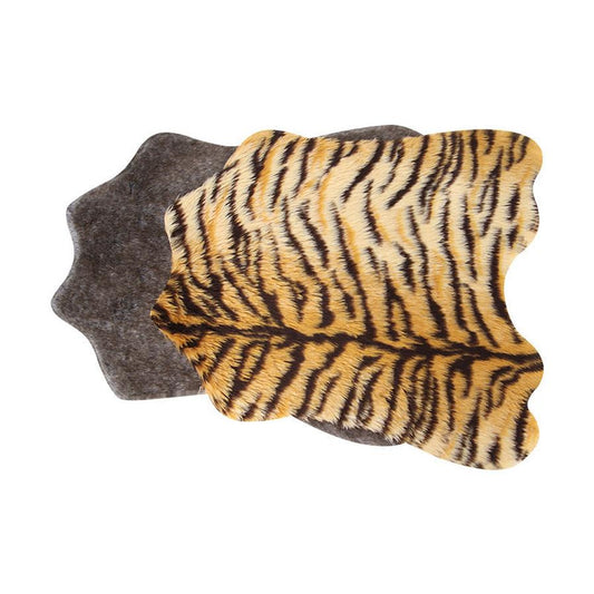 JMT-582474 Cozy Cat Mat for Dogs – Plush Sleeping Cushion in Tiger and Black Fox Patterns
