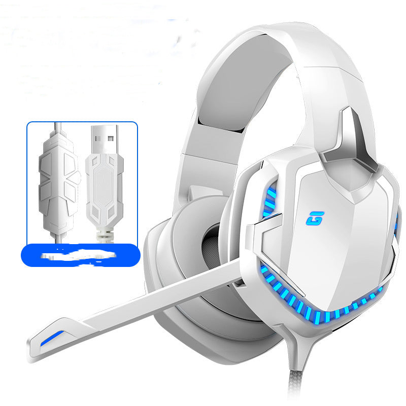 JMT-582666 Wired Headset with Adjustable Microphone for PC Gaming - In-Line Control, Comfortable Over-Ear Design