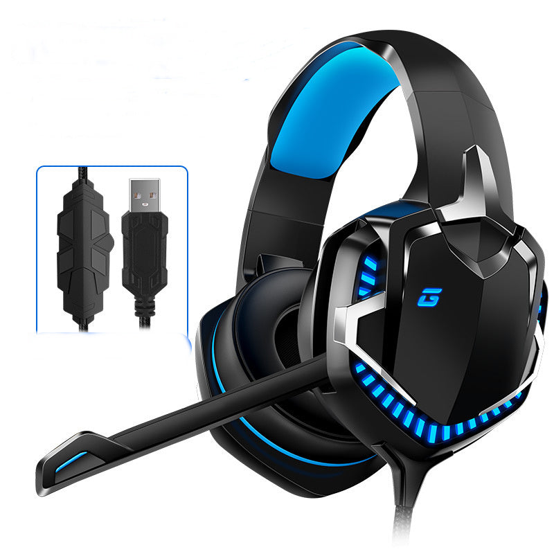 JMT-582666 Wired Headset with Adjustable Microphone for PC Gaming - In-Line Control, Comfortable Over-Ear Design