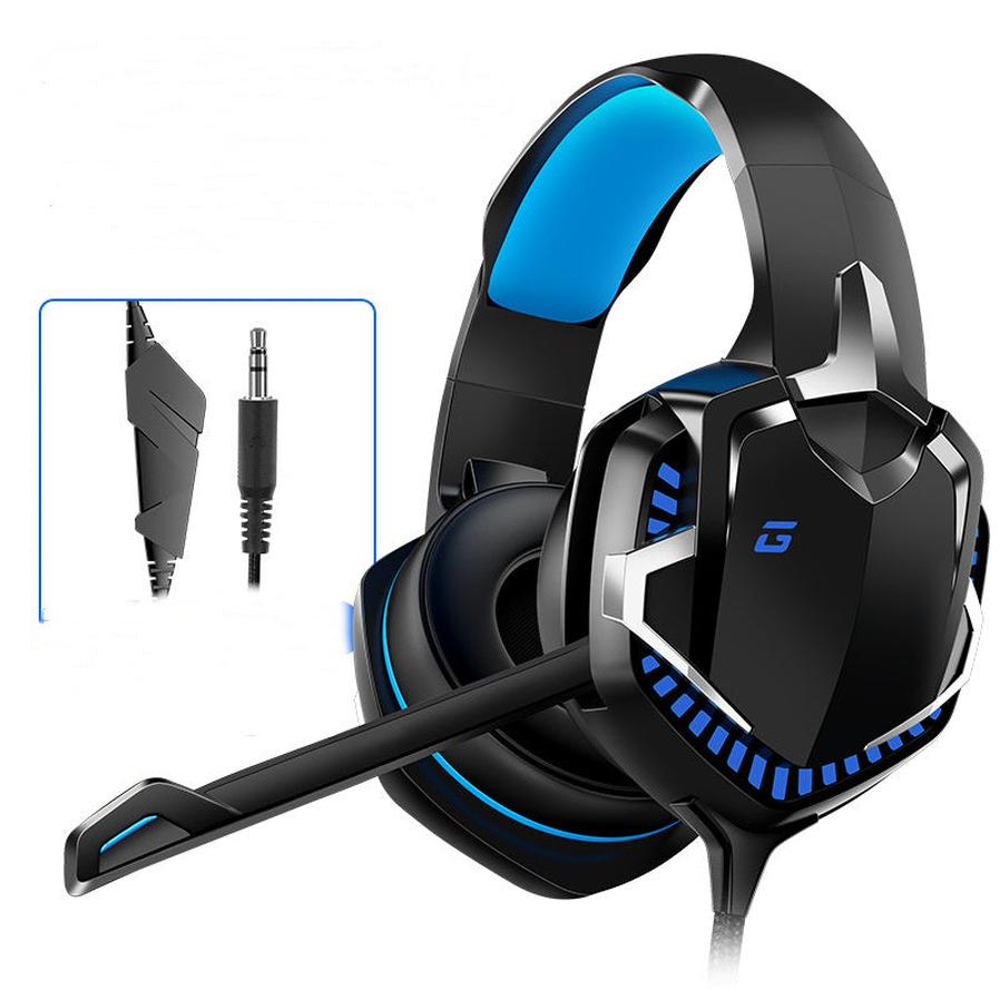 JMT-582666 Wired Headset with Adjustable Microphone for PC Gaming - In-Line Control, Comfortable Over-Ear Design