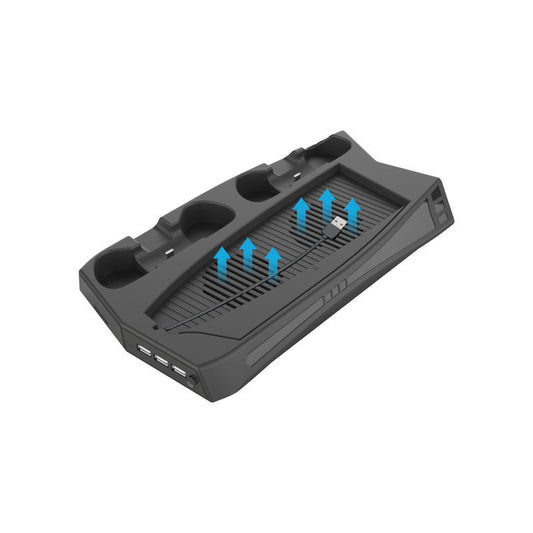 JMT-582794 PS5 Multifunctional Cooling Fan and Charging Base with USB Hub and Dual Controller Chargers