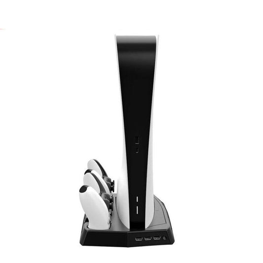 JMT-582794 PS5 Multifunctional Cooling Fan and Charging Base with USB Hub and Dual Controller Chargers