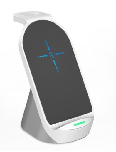 JMT-582858 Three-in-One Vertical Wireless Charger 15W Fast Charging Stand with Type-C Interface