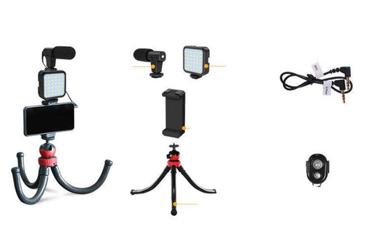 JMT-583178 Mobile Desktop Tripod Stand for Live Streaming and Recording Compatible with iPhone Models