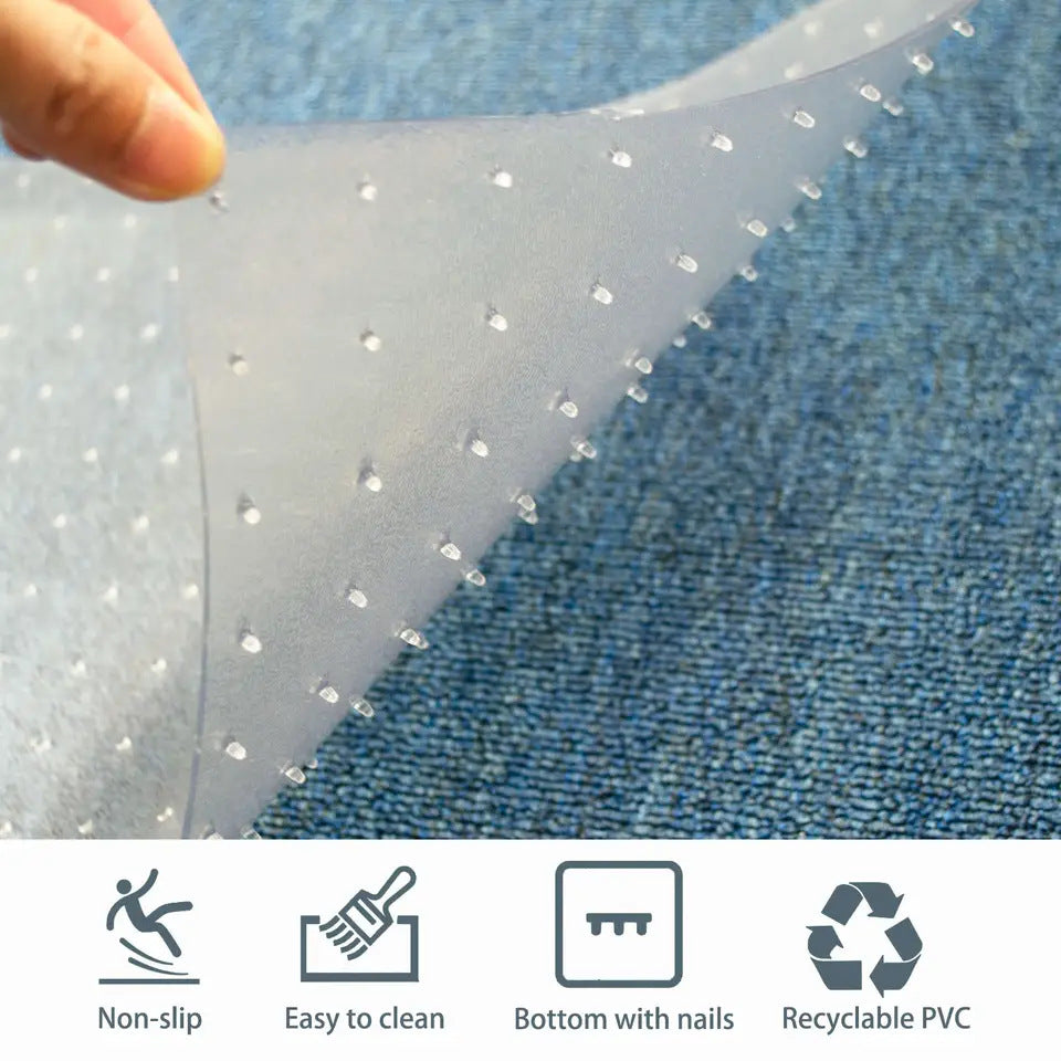 JMT-583178 Transparent Cat Scratch Protector Pad for Door Carpets - Scratch-Resistant PVC Mat, Various Sizes Available