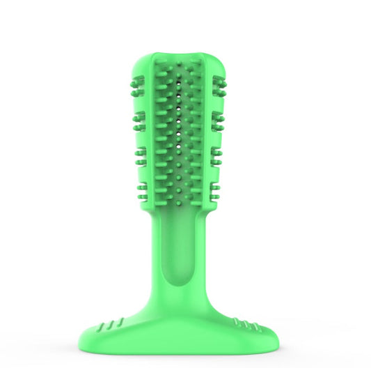 JMT-583306 Ergonomic Pet Toothbrush for Dogs - Multiple Sizes Available in Blue, Green, and Black