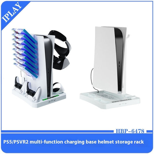 JMT-584010 Multifunctional Cooling Pad with Game Disc and Helmet Storage for PS5/PSVR2