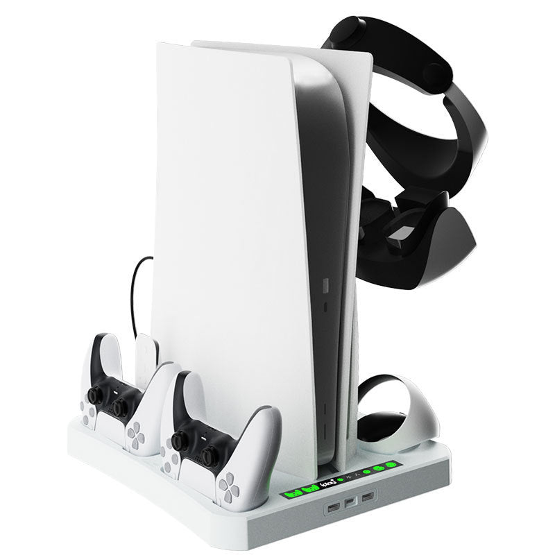JMT-584010 Multifunctional Cooling Pad with Game Disc and Helmet Storage for PS5/PSVR2