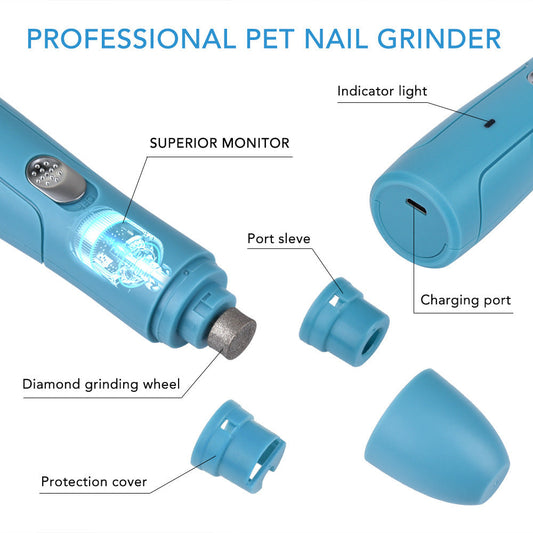 JMT-584394 Pet Electric Nail Polisher and Manicure Tool Set with USB Charging and Accessories