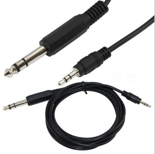JMT-584650 1/4" TRS to 1/8" Aux Cable, 6Ft Stereo Male to Male Audio Patch Cord